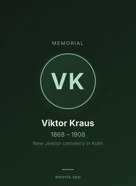 Memorial portrait of Viktor Kraus