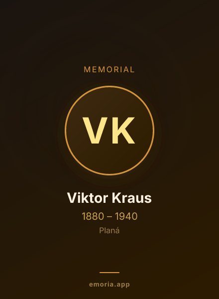 Memorial portrait of Viktor Kraus
