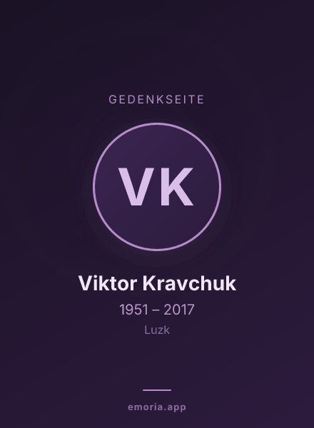 Gedenkportrait von Viktor Kravchuk