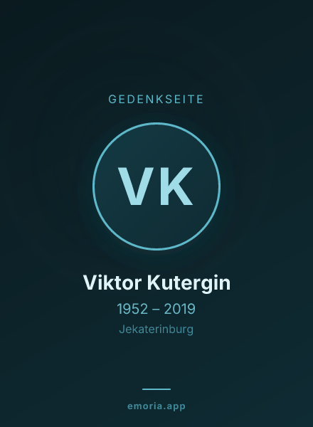 Gedenkportrait von Viktor Kutergin