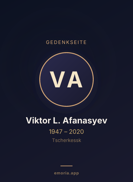 Gedenkportrait von Viktor L. Afanasyev