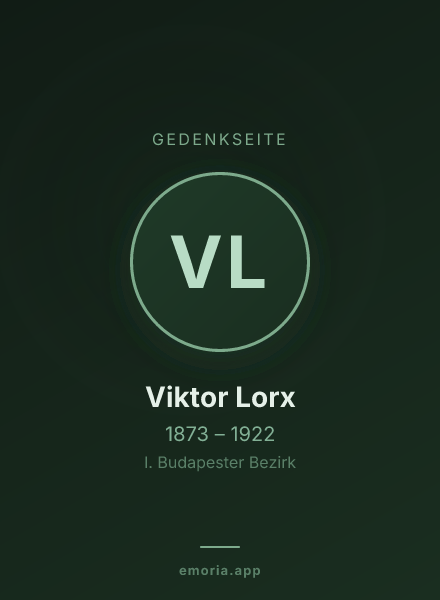 Gedenkportrait von Viktor Lorx