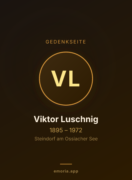 Gedenkportrait von Viktor Luschnig