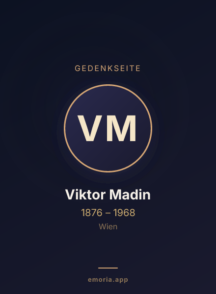 Gedenkportrait von Viktor Madin