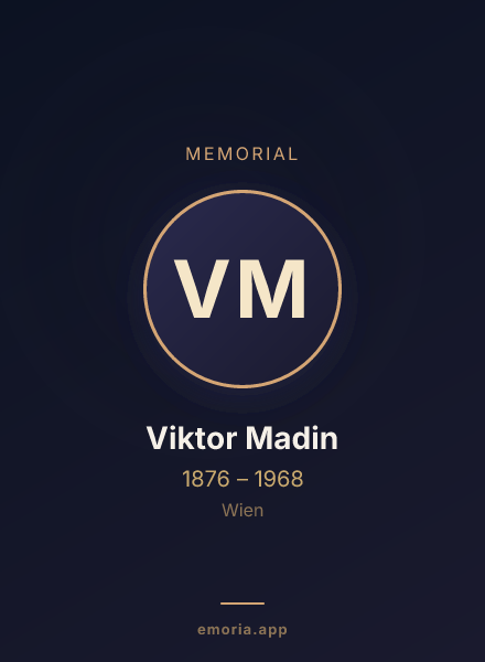 Memorial portrait of Viktor Madin