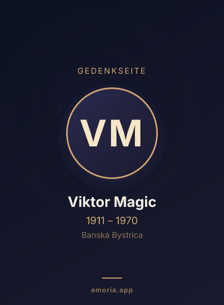 Gedenkportrait von Viktor Magic