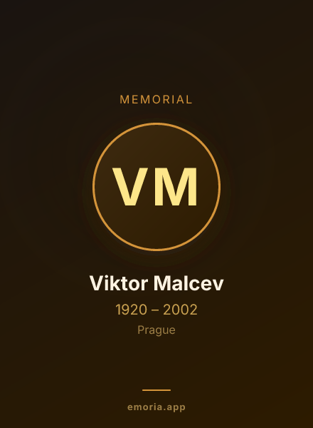 Memorial portrait of Viktor Malcev