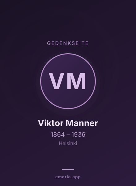 Gedenkportrait von Viktor Manner