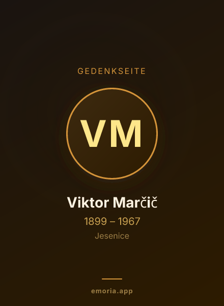 Gedenkportrait von Viktor Marčič