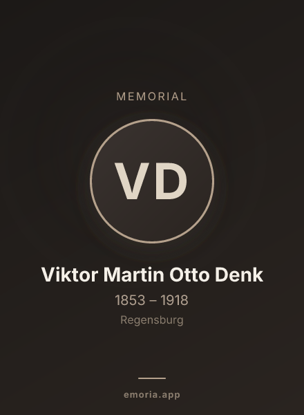 Memorial portrait of Viktor Martin Otto Denk