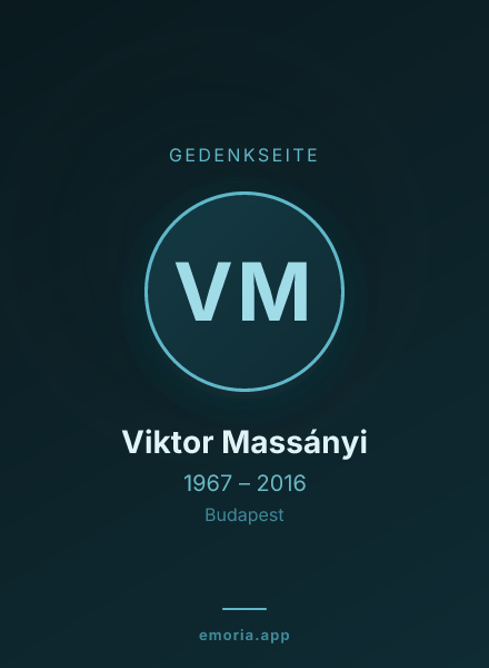 Gedenkportrait von Viktor Massányi