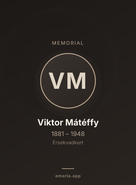 Memorial portrait of Viktor Mátéffy