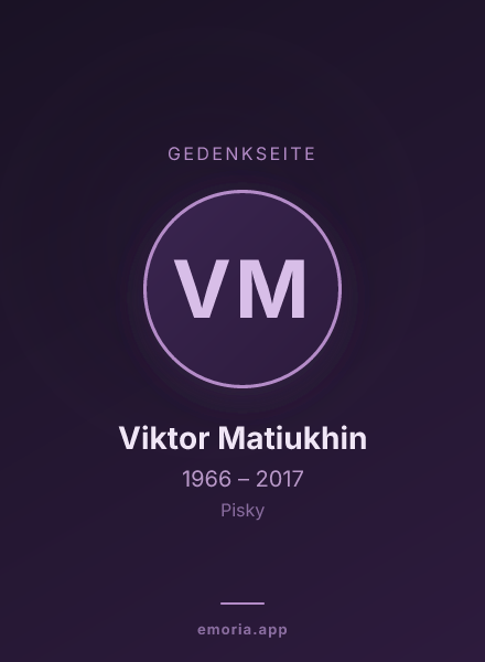 Gedenkportrait von Viktor Matiukhin