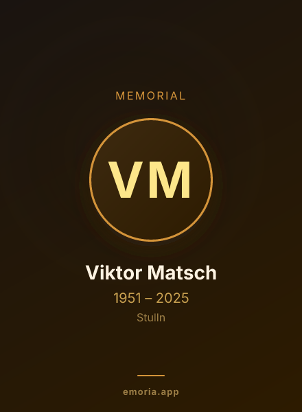 Memorial portrait of Viktor Matsch