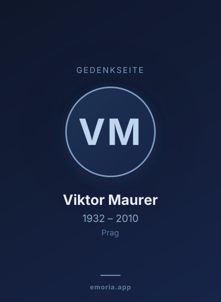 Gedenkportrait von Viktor Maurer