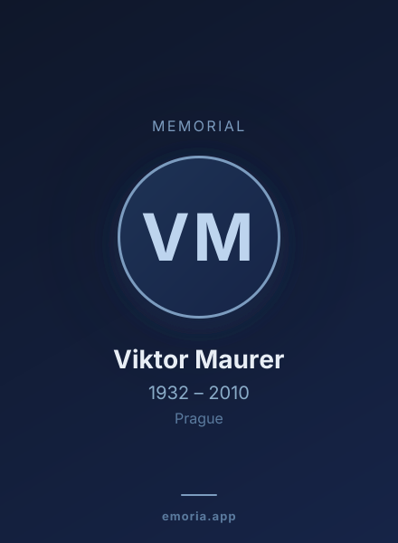Memorial portrait of Viktor Maurer