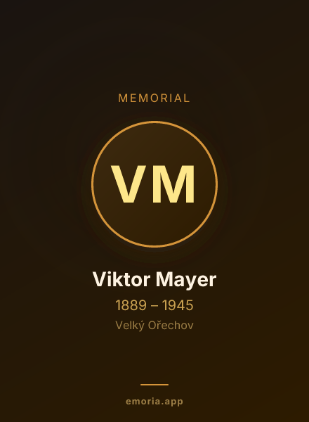 Memorial portrait of Viktor Mayer