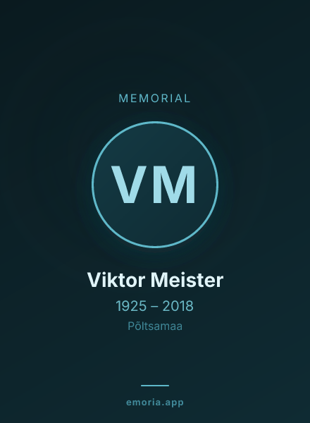 Memorial portrait of Viktor Meister