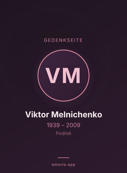 Gedenkportrait von Viktor Melnichenko