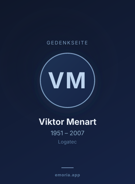 Gedenkportrait von Viktor Menart