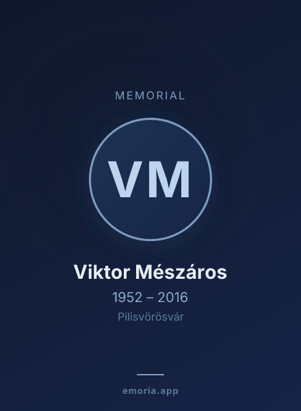 Memorial portrait of Viktor Mészáros