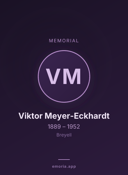 Memorial portrait of Viktor Meyer-Eckhardt