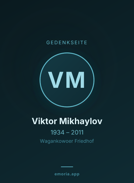 Gedenkportrait von Viktor Mikhaylov