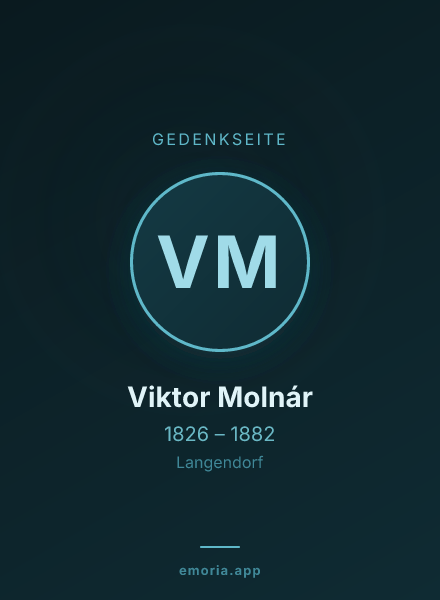 Gedenkportrait von Viktor Molnár