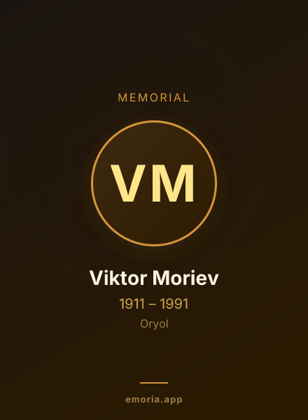 Memorial portrait of Viktor Moriev