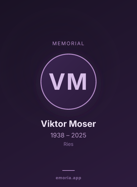 Memorial portrait of Viktor Moser