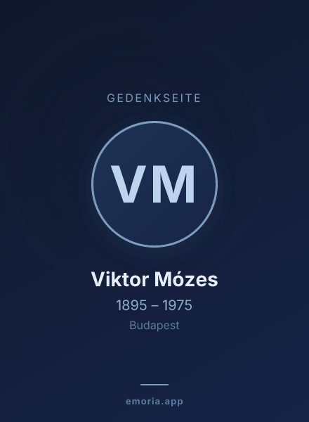 Gedenkportrait von Viktor Mózes