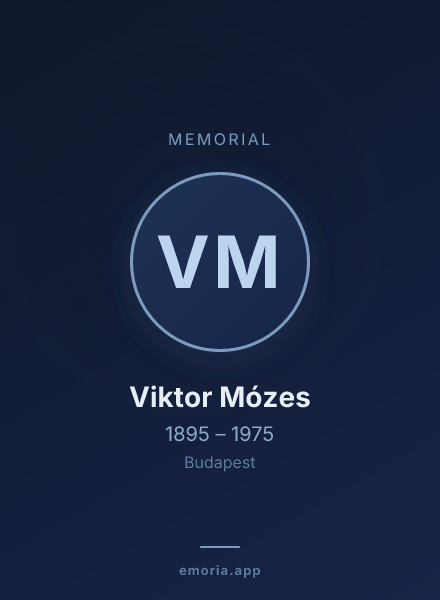 Memorial portrait of Viktor Mózes