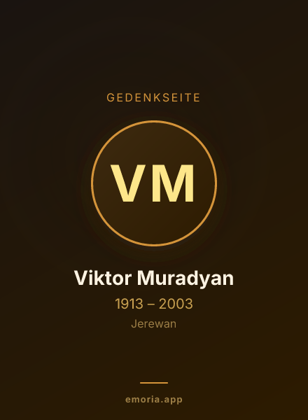 Gedenkportrait von Viktor Muradyan