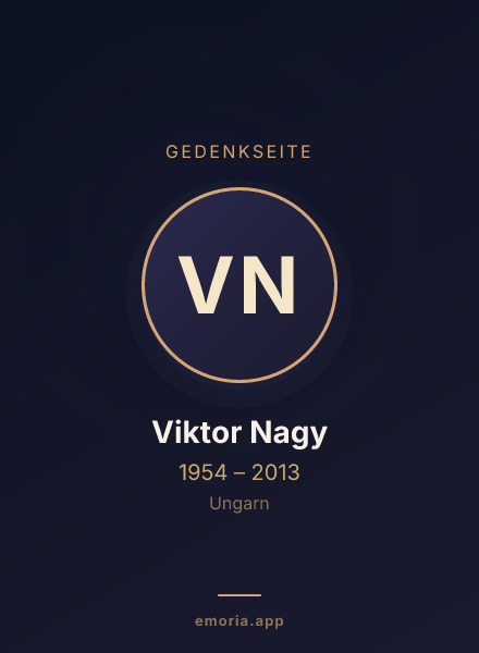 Gedenkportrait von Viktor Nagy
