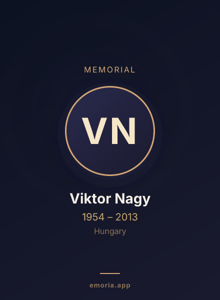 Memorial portrait of Viktor Nagy