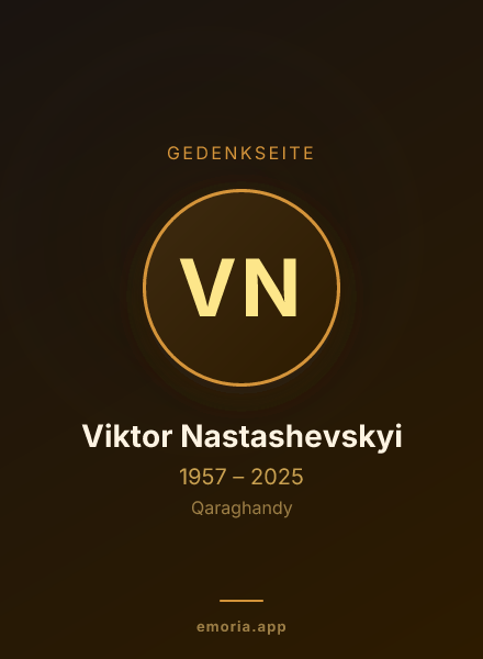 Gedenkportrait von Viktor Nastashevskyi