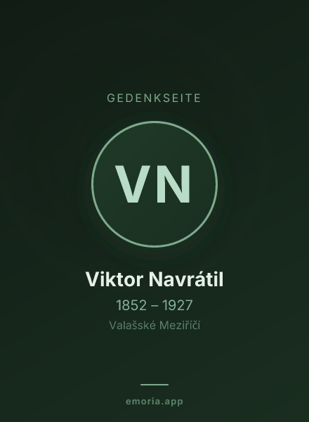 Gedenkportrait von Viktor Navrátil