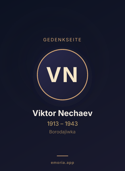 Gedenkportrait von Viktor Nechaev
