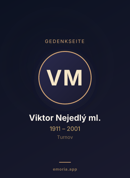 Gedenkportrait von Viktor Nejedlý ml.