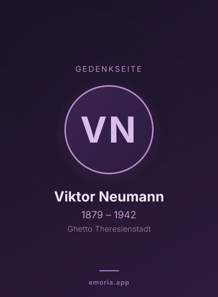 Gedenkportrait von Viktor Neumann