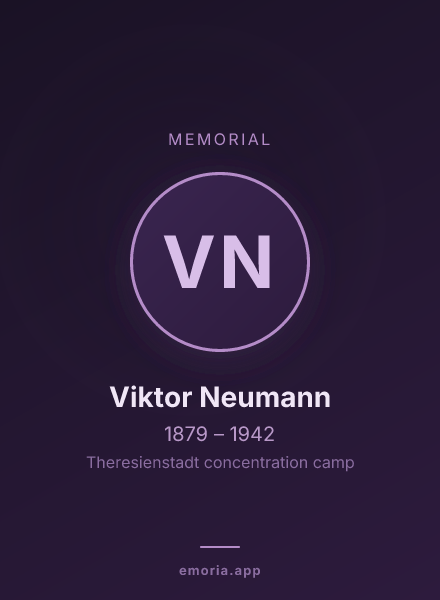 Memorial portrait of Viktor Neumann