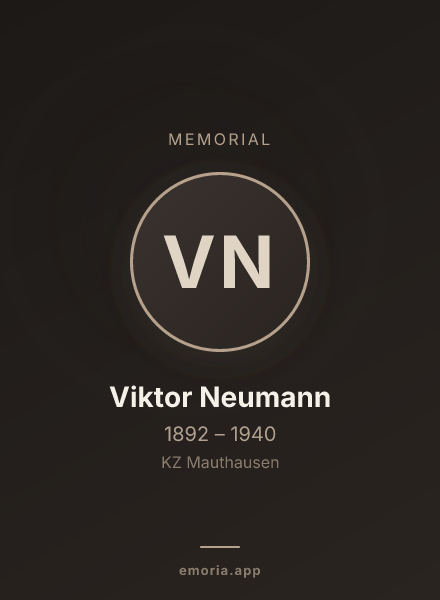 Memorial portrait of Viktor Neumann