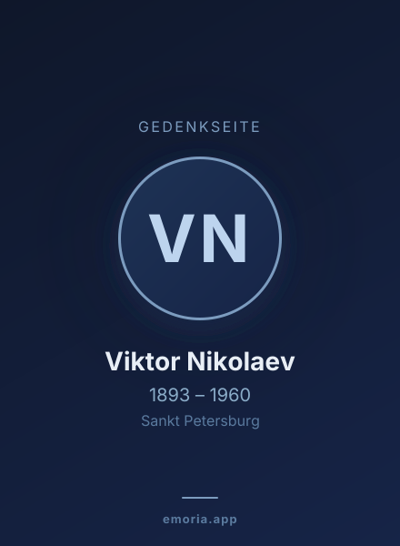 Gedenkportrait von Viktor Nikolaev