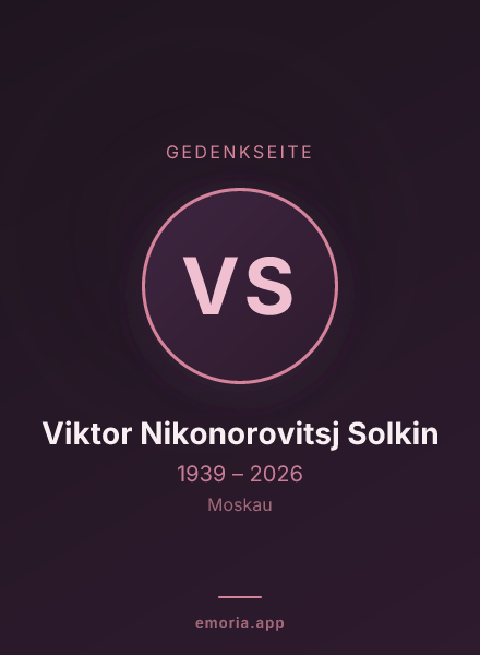 Gedenkportrait von Viktor Nikonorovitsj Solkin