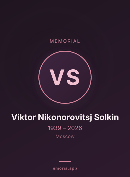 Memorial portrait of Viktor Nikonorovitsj Solkin