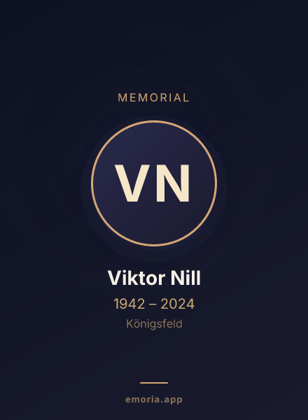 Memorial portrait of Viktor Nill