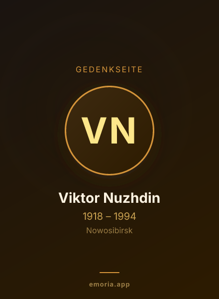 Gedenkportrait von Viktor Nuzhdin