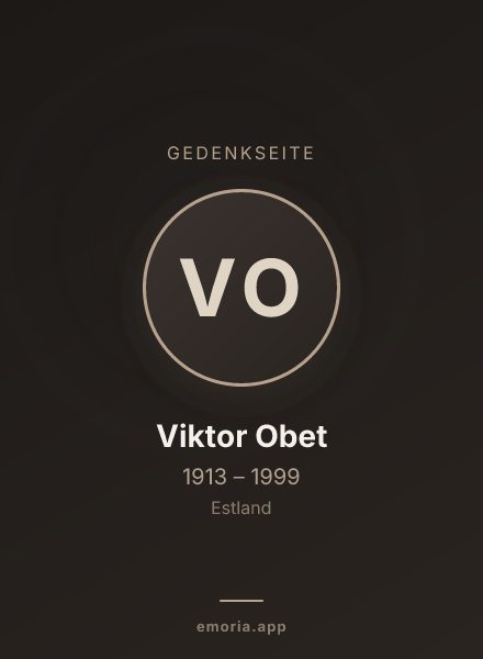 Gedenkportrait von Viktor Obet
