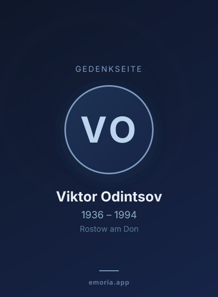 Gedenkportrait von Viktor Odintsov