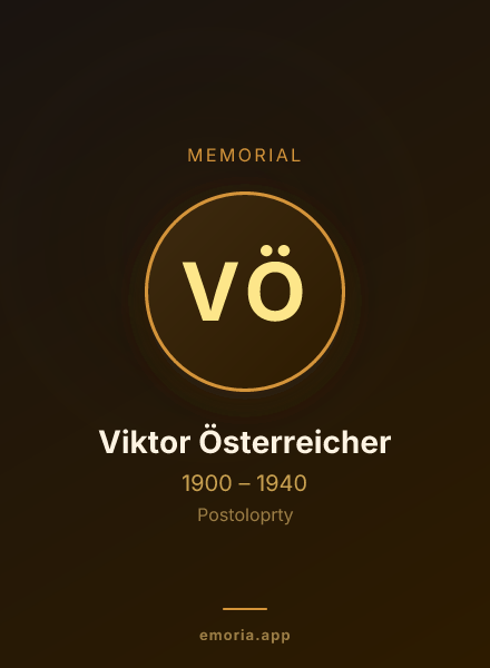 Memorial portrait of Viktor Österreicher